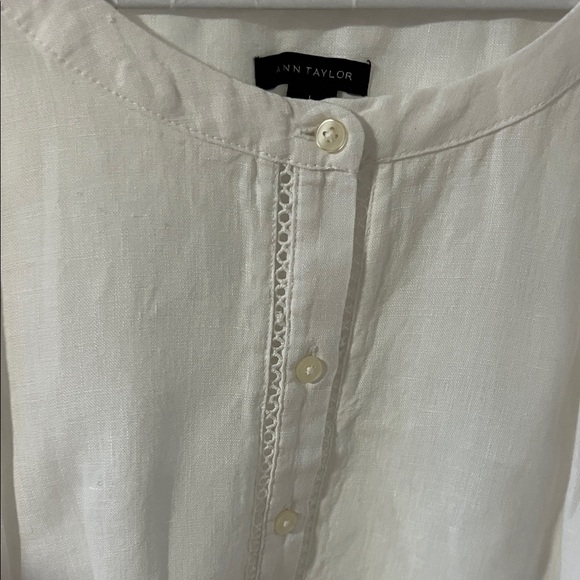 Ann Taylor Linen Cutout Framed Popover - Picture 4 of 4